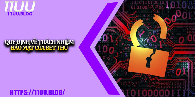 Chính Sách Bảo Mật – Đảm Bảo An Toàn Tại 11UU 3 Quy định về trách nhiệm bảo mật của bet thủ